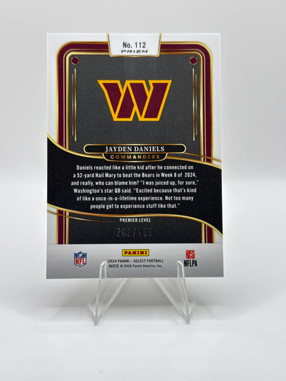 Jayden Daniels (Rookie) #112 Copper Shock Premier Level /299