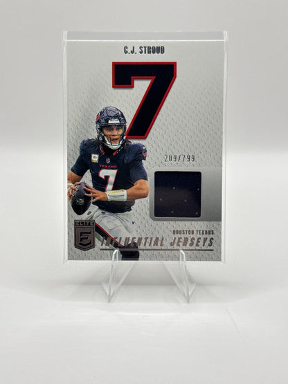 C.J. Stroud #IJ-CJS Influential Jerseys 209/799 2025 Panini - Elite Football