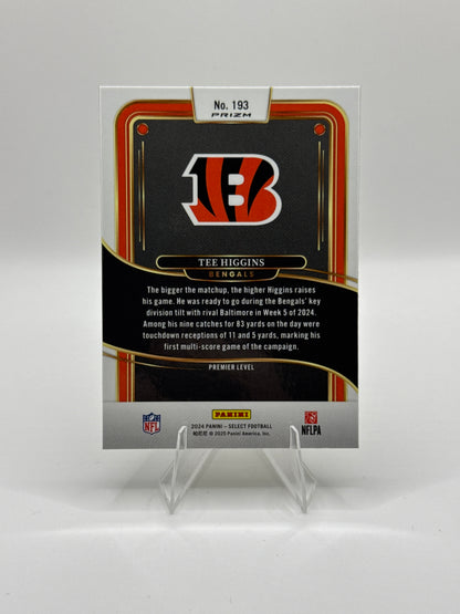 Tee Higgins #193 Green Yellow Prizm Shock Premier Level