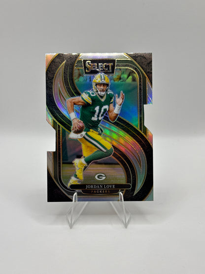 Jordan Love #172 Silver Prizm Die-Cut Premier Level