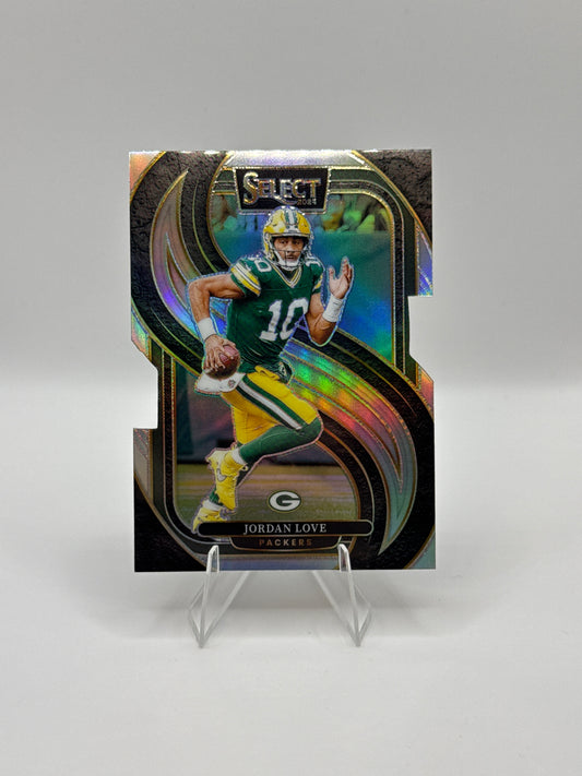 Jordan Love #172 Silver Prizm Die-Cut Premier Level