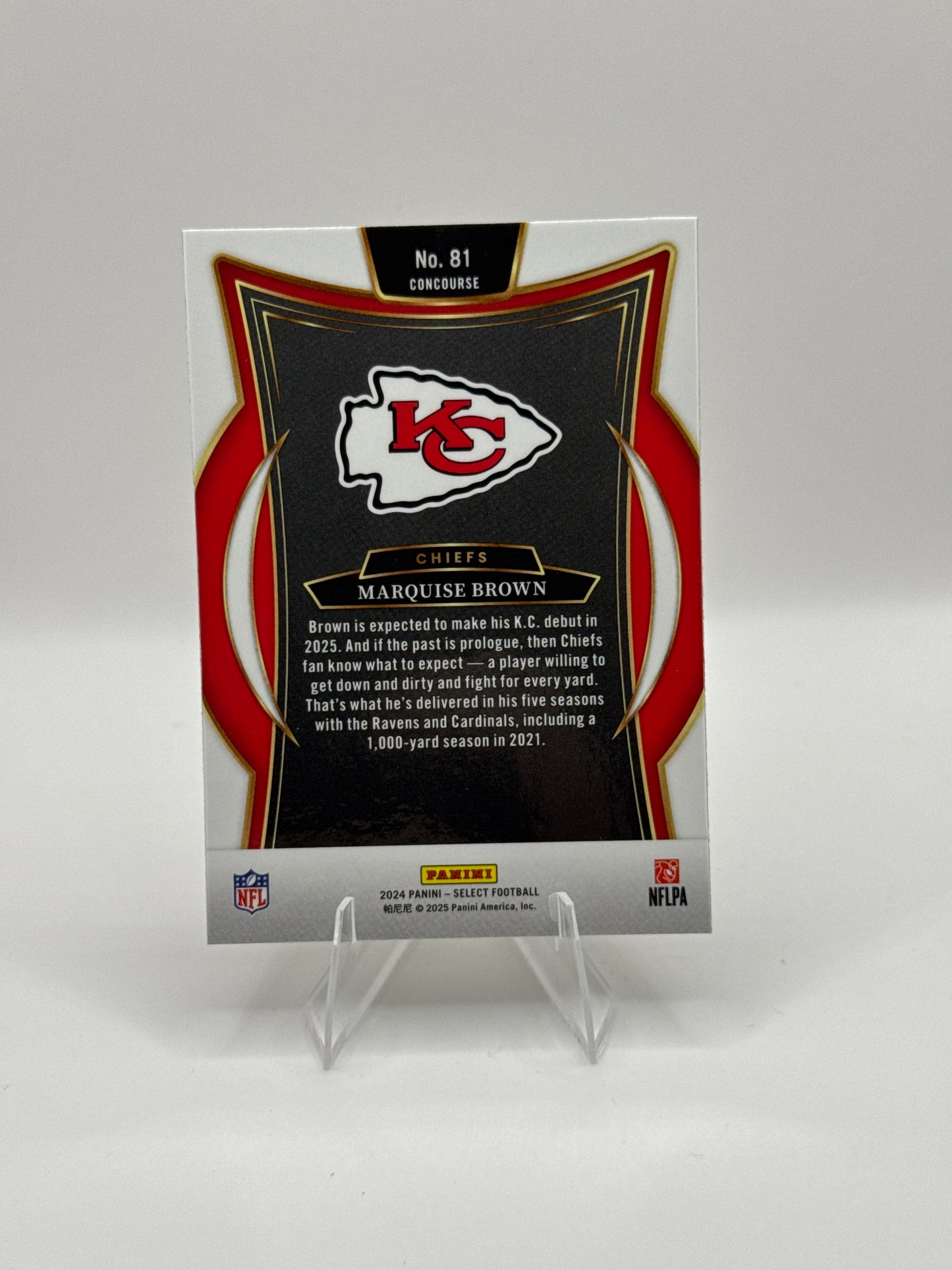 Marquise “Hollywood” Brown #81 Concourse Level 2024 Panini - Select Football