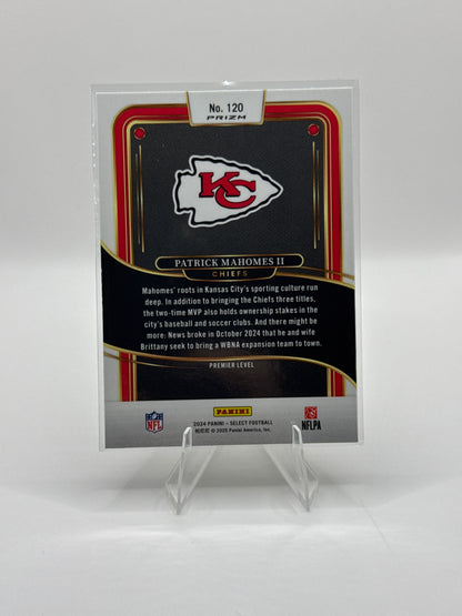 Patrick Mahomes #120 Green Yellow Prizm Shock Premier Level