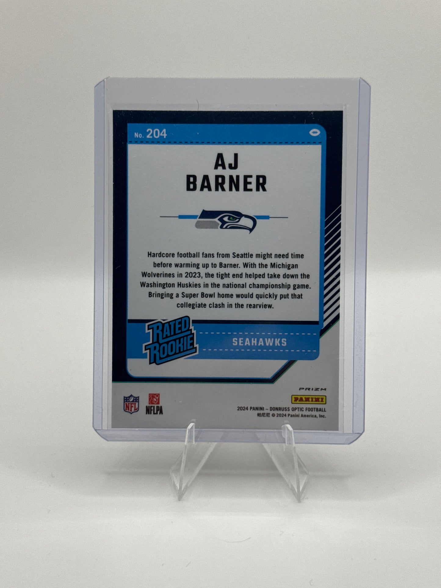 AJ Barner Rated Rookie #204 Red Mojo