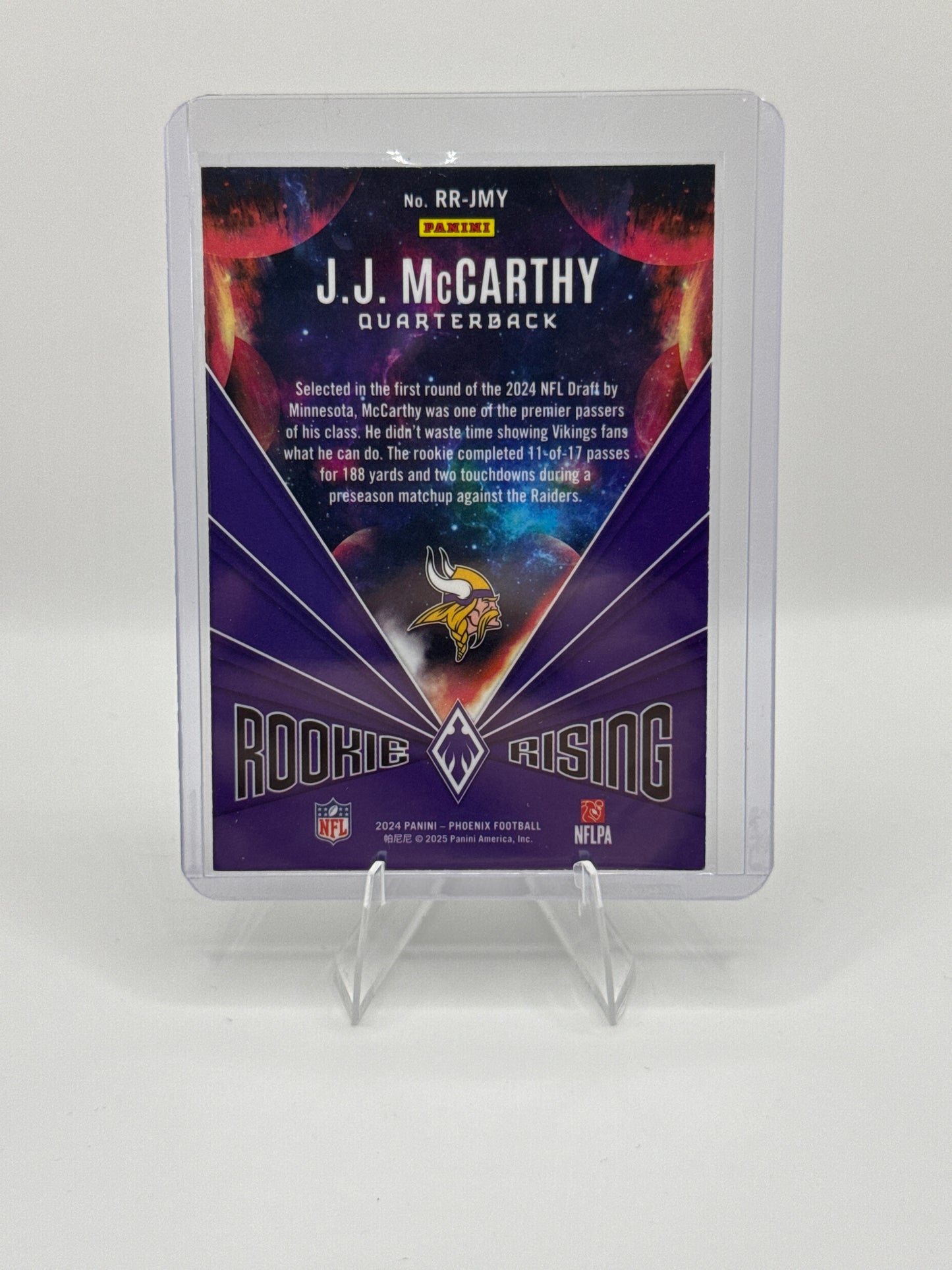 J.J. McCarthy Rookie Rising #RR-JMY