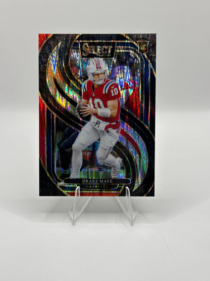 Drake Maye (Rookie) #113 Red Black Prizm Shock Premier Level