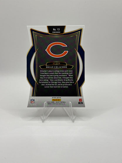 Brian Urlacher #13 Silver Die-Cut 2024 Panini Select Concourse Level