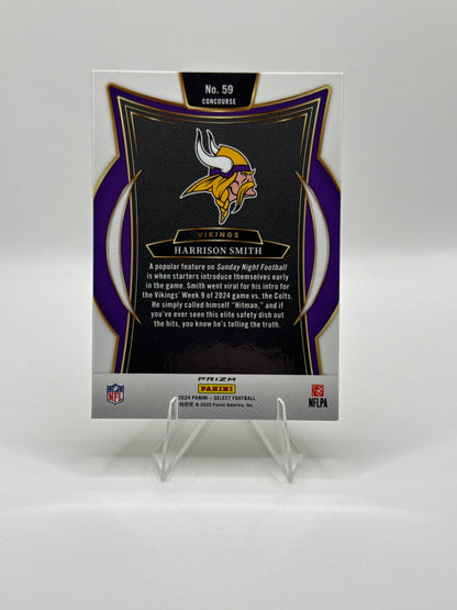 Harrison Smith #59 Green Yellow Prizm Shock Concourse Level 2024 Panini - Select Football