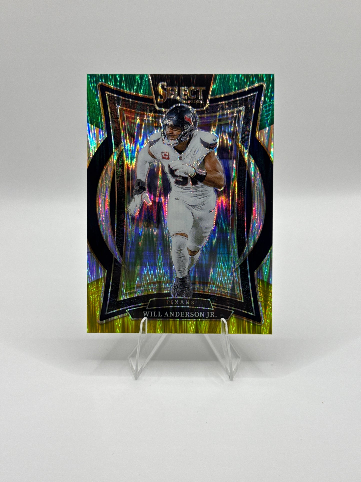 Will Anderson Jr. #100 Green Yellow Prizm Shock 2024 Panini - Select Football