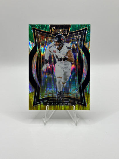 Will Anderson Jr. #100 Green Yellow Prizm Shock 2024 Panini - Select Football