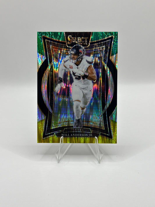 Will Anderson Jr. #100 Green Yellow Prizm Shock 2024 Panini - Select Football