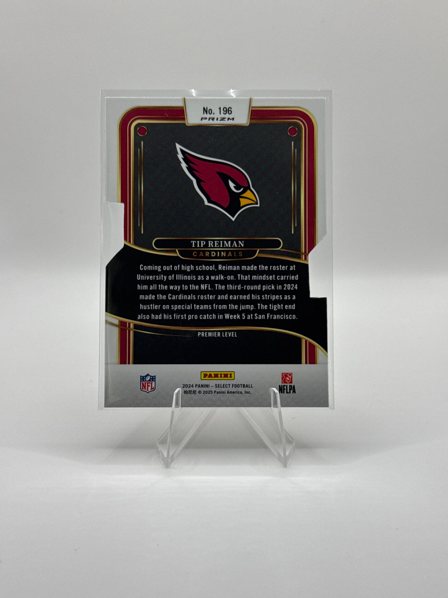 Tip Reiman (Rookie) #196 Silver Prizm Die-Cut Premier Level