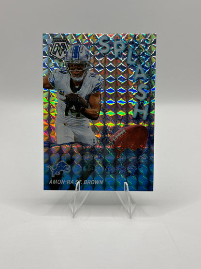 Amon-Ra St. Brown #SS-ASB Splash Silver Mosaic Prizm