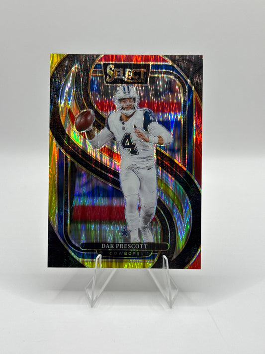 Dak Prescott #125 Red Yellow Prizm Shock Premier Level