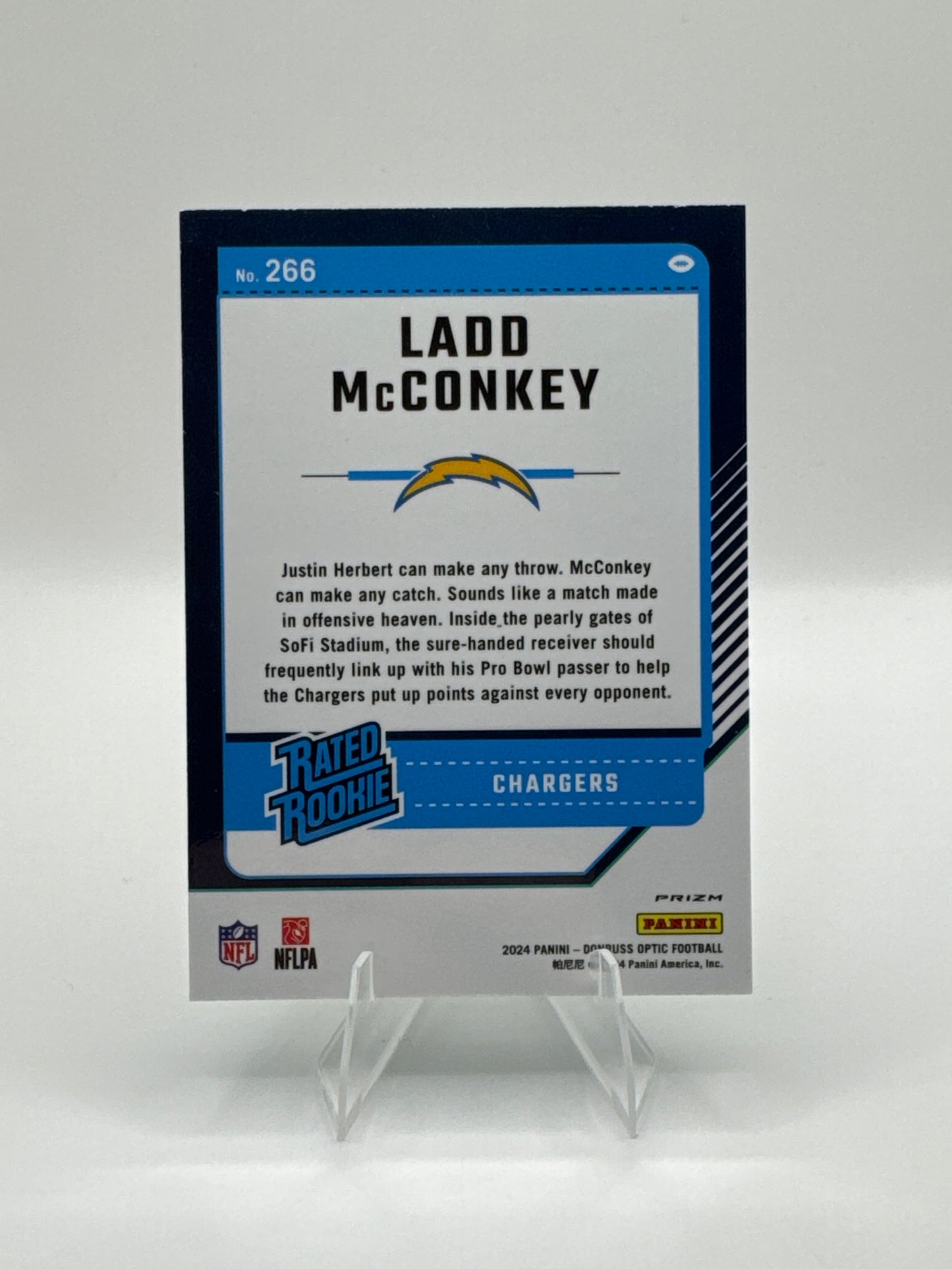 Ladd McConkey Rated Rookie #266 Green Velocity