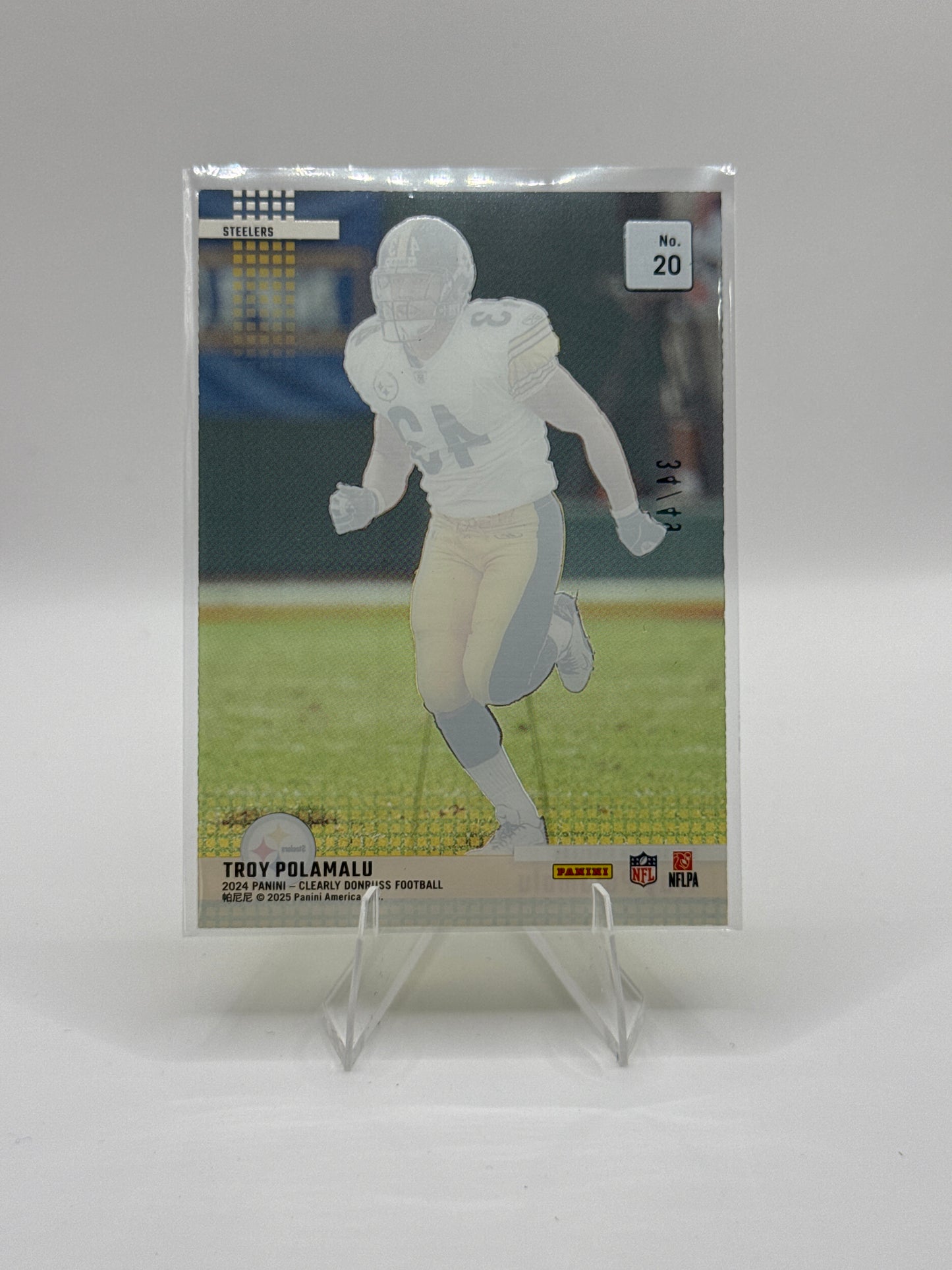 Troy Polamalu #20 Blue Throwback Series 34/49