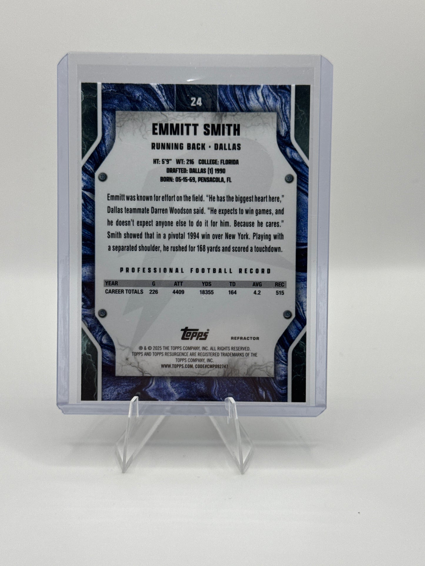 Emmitt Smith #24 Refractor