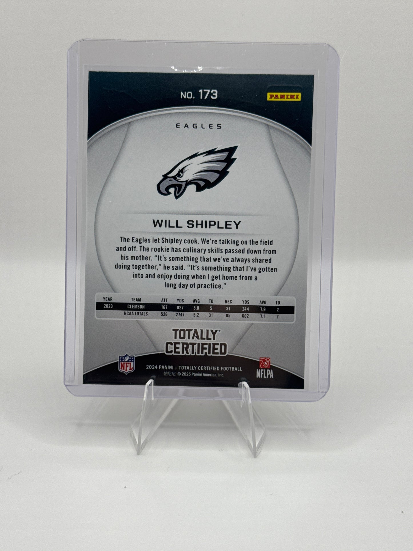 Will Shipley (Rookie) #173 Maroon