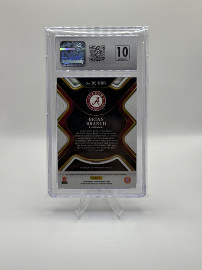 Brian Branch (Rookie) #RS-BBR Red 2023 Panini - Select Draft Picks CGC Gem Mint 10!