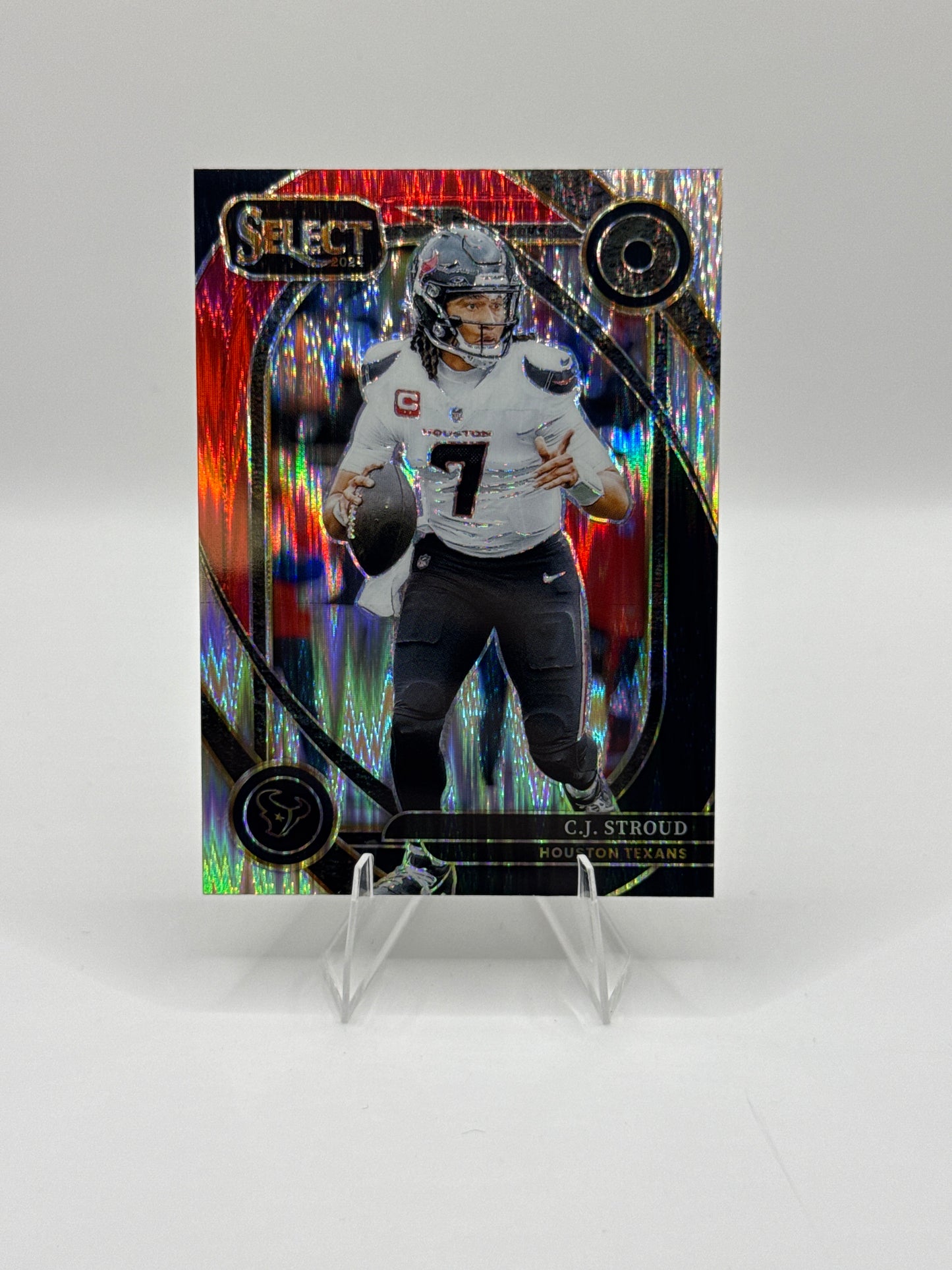 C.J. Stroud #233 Red Black Prizm Shock Club Level - Color Match!