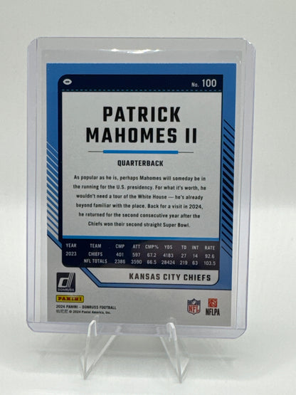 Patrick Mahomes #100 Green Press-Proof