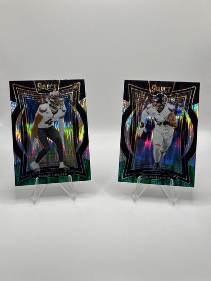 Kamari Lassiter (Rookie) #77 and Will Anderson Jr #100 Green Black Prizm Shock Concourse Level