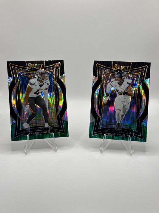 Kamari Lassiter (Rookie) #77 and Will Anderson Jr #100 Green Black Prizm Shock Concourse Level