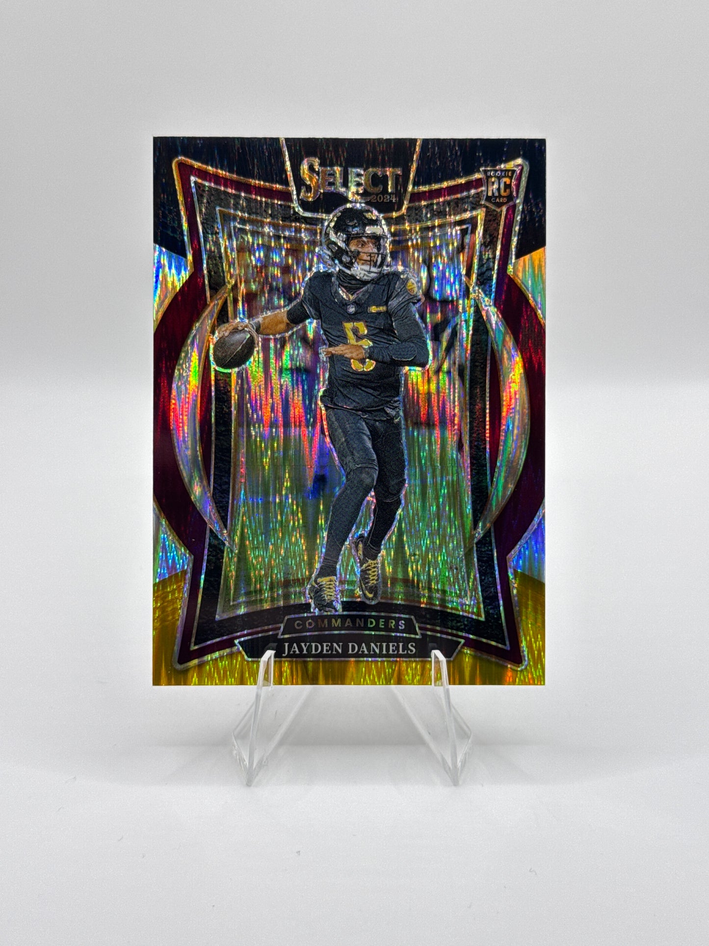 Jayden Daniels (Rookie) #26 Black Gold Prizm Shock - Color Match