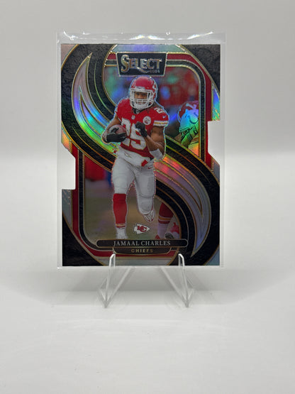 Jamaal Charles #166 Silver Prizm Die-Cut Premier Level 2024 Panini - Select Football