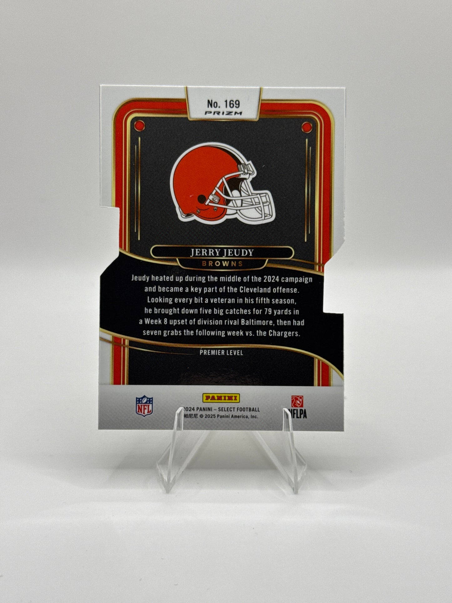 Jerry Jeudy #169 Silver Prizm Die-Cut Premier Level 2024 Panini - Select