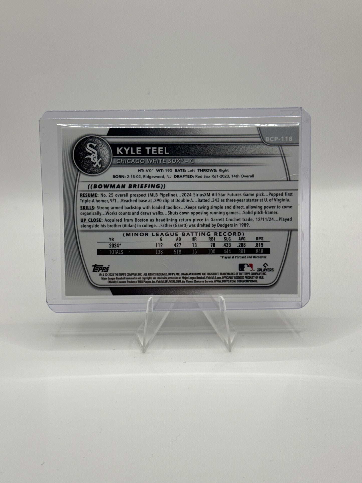 Kyle Teel #BCP-118 Bowman Chrome Prospects