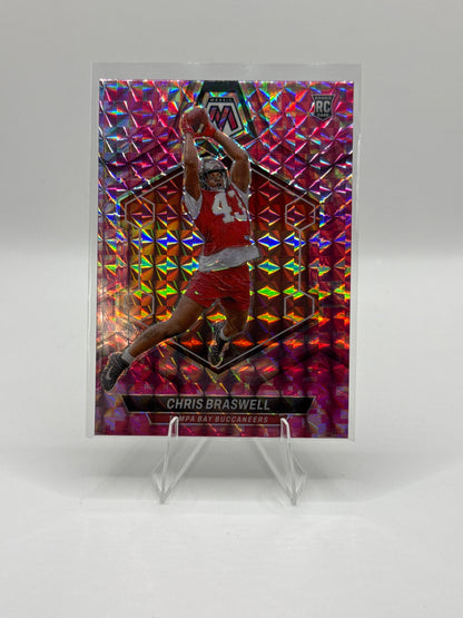 Chris Braswell (Rookie) #354 Pink Camo Prizm 2024 Panini - Mosaic Football