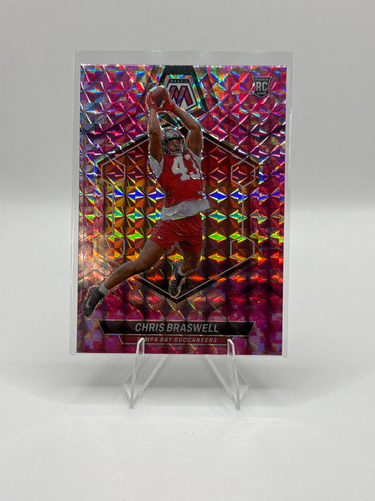 Chris Braswell (Rookie) #354 Pink Camo Prizm 2024 Panini - Mosaic Football