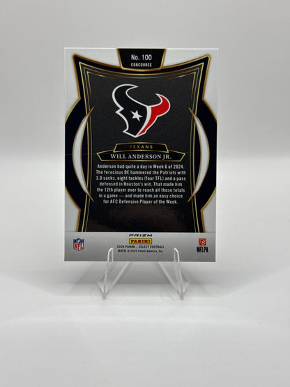 Will Anderson Jr. #100 Red Blue Prizm Shock 2024 Panini - Select Football