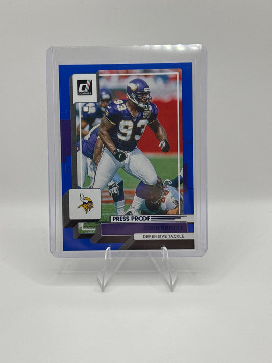 John Randle #105 Blue Press Proof