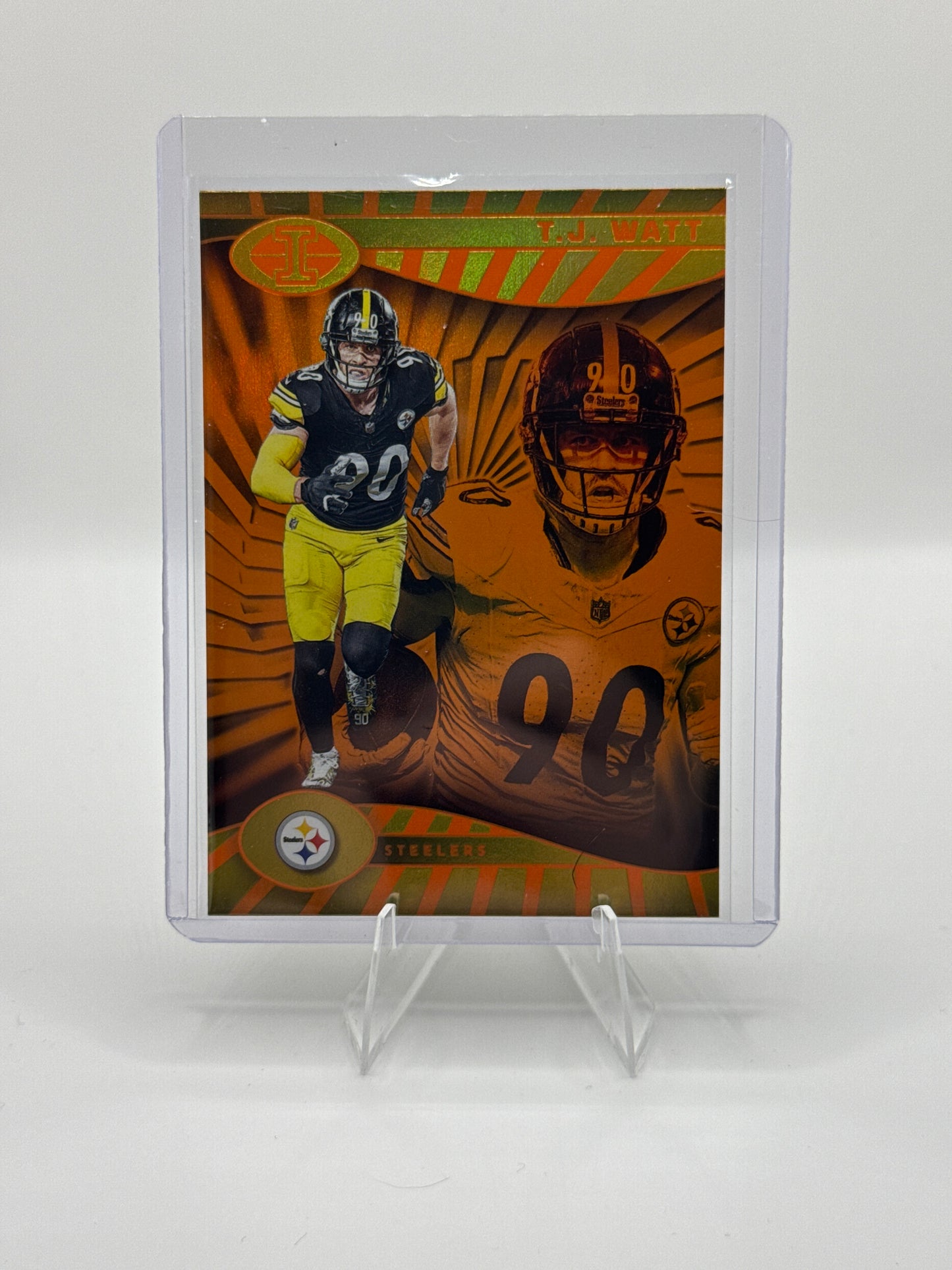 T.J. Watt #73 Orange Trophy Collection