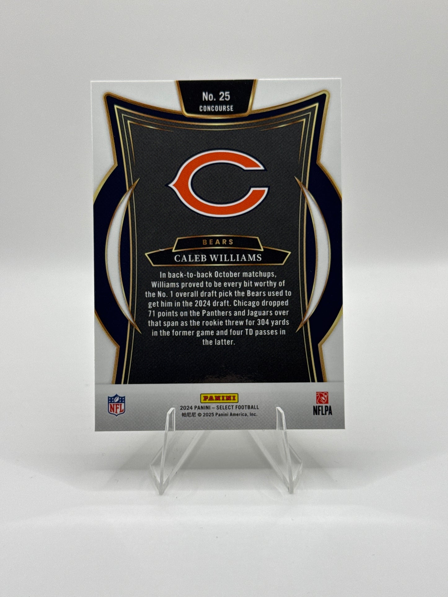 Caleb Williams (Rookie) #25 Concourse Level 2024 Panini - Select Football