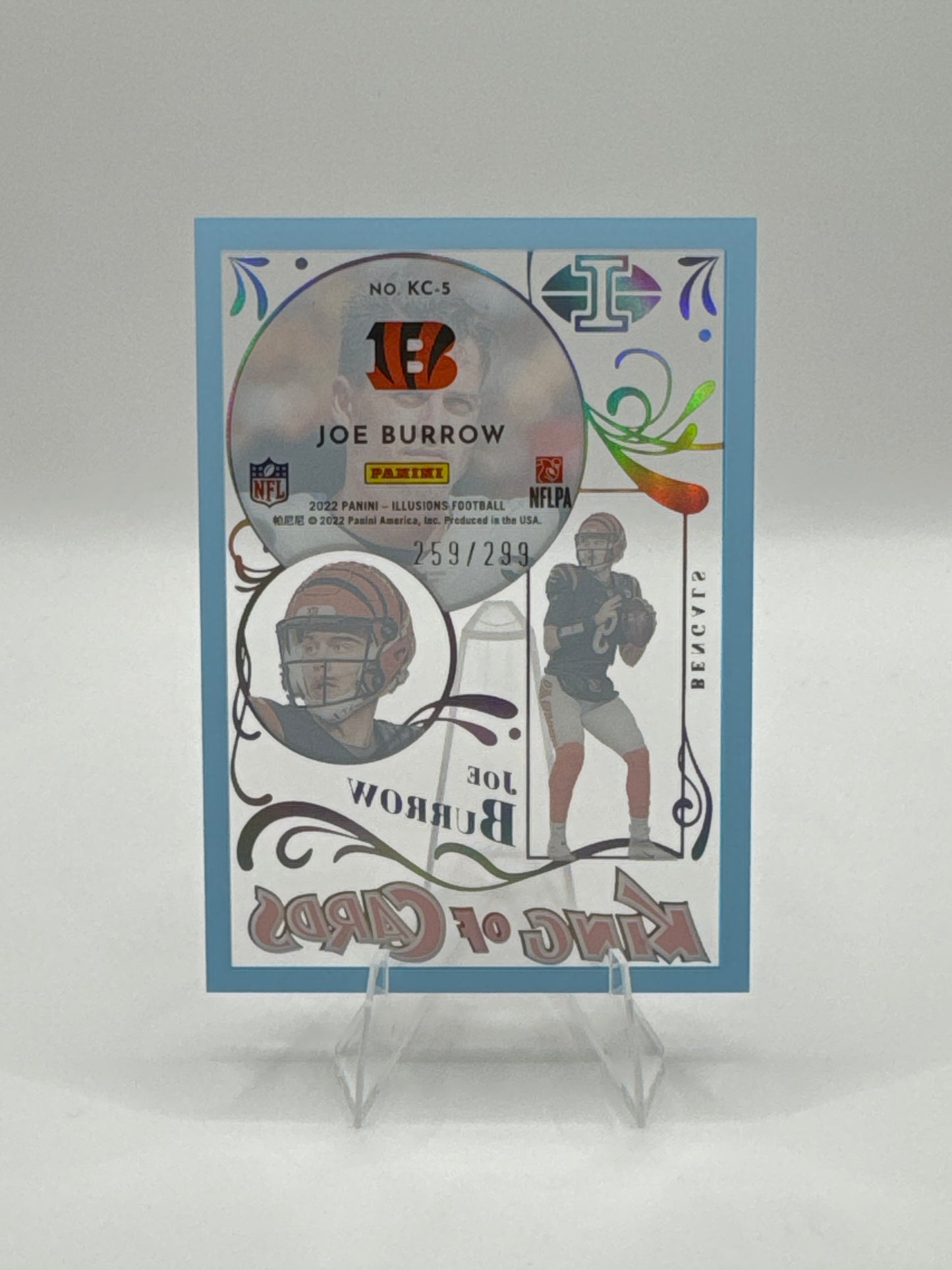 Joe Burrow #KC-5 King of Cards Blue 259/299