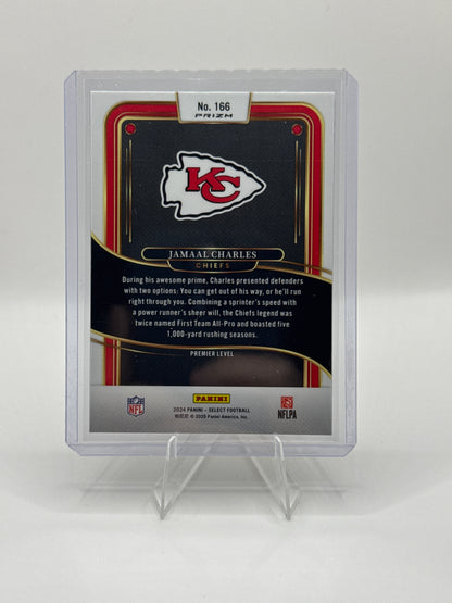 Jamaal Charles #166 Red Blue Prizm Shock Premier Level 2024 Panini - Select Football