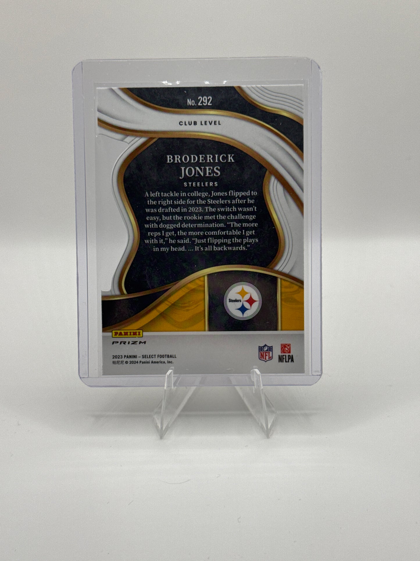 Broderick Jones (Rookie) #292 Red Blue Prizm Die-Cut