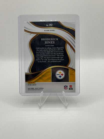 Broderick Jones (Rookie) #292 Red Blue Prizm Die-Cut