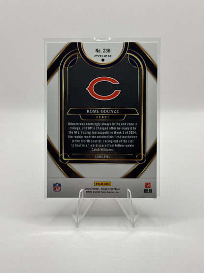 Rome Odunze (Rookie) #236 Green Black Prizm Shock Club Level