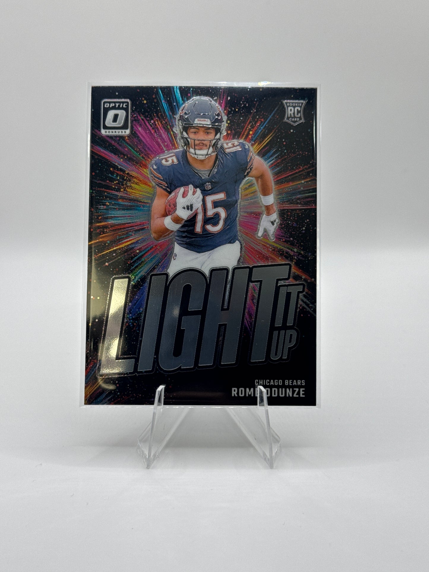 Rome Odunze (Rookie) #10 Light It Up 2024 Panini - Donruss Optic Football