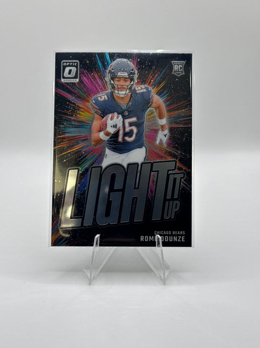 Rome Odunze (Rookie) #10 Light It Up 2024 Panini - Donruss Optic Football