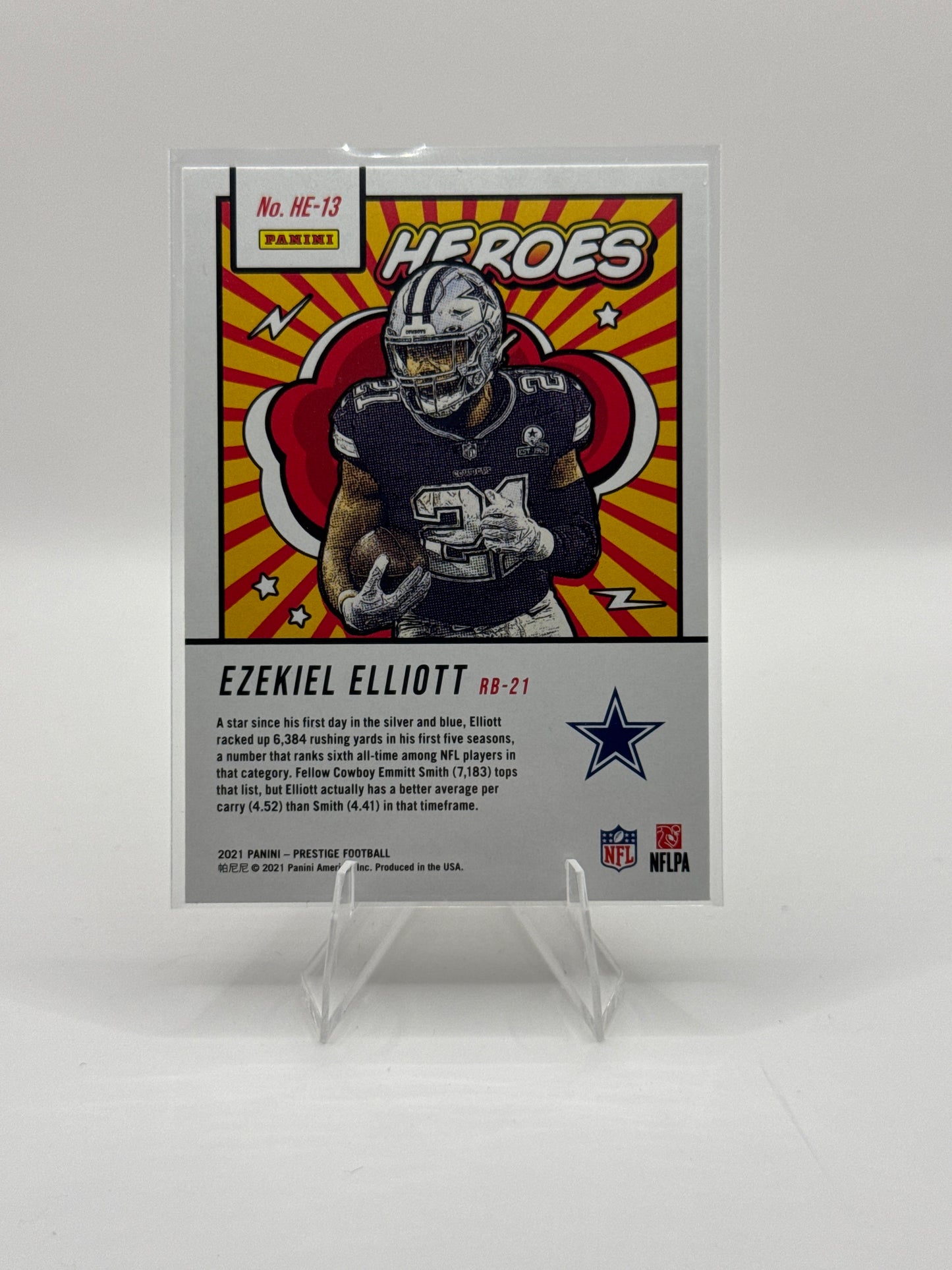 Ezekiel Elliot #HE-13 Prestige Heroes 2021 Panini - Prestige Football