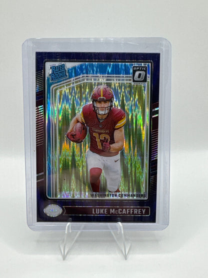 Luke McCaffrey Rated Rookie #268 Purple Shock