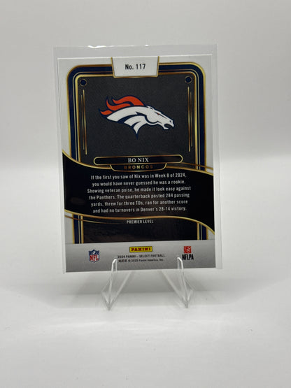 Bo Nix #117 Premier Level 2024 Panini - Select Football