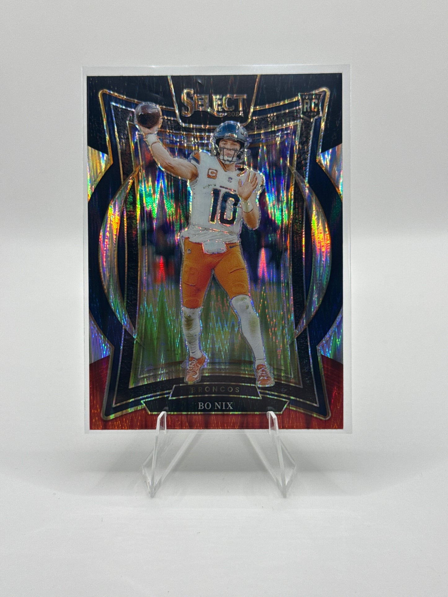 Bo Nix (Rookie) #30 Red Black Prizm Shock Concourse Level