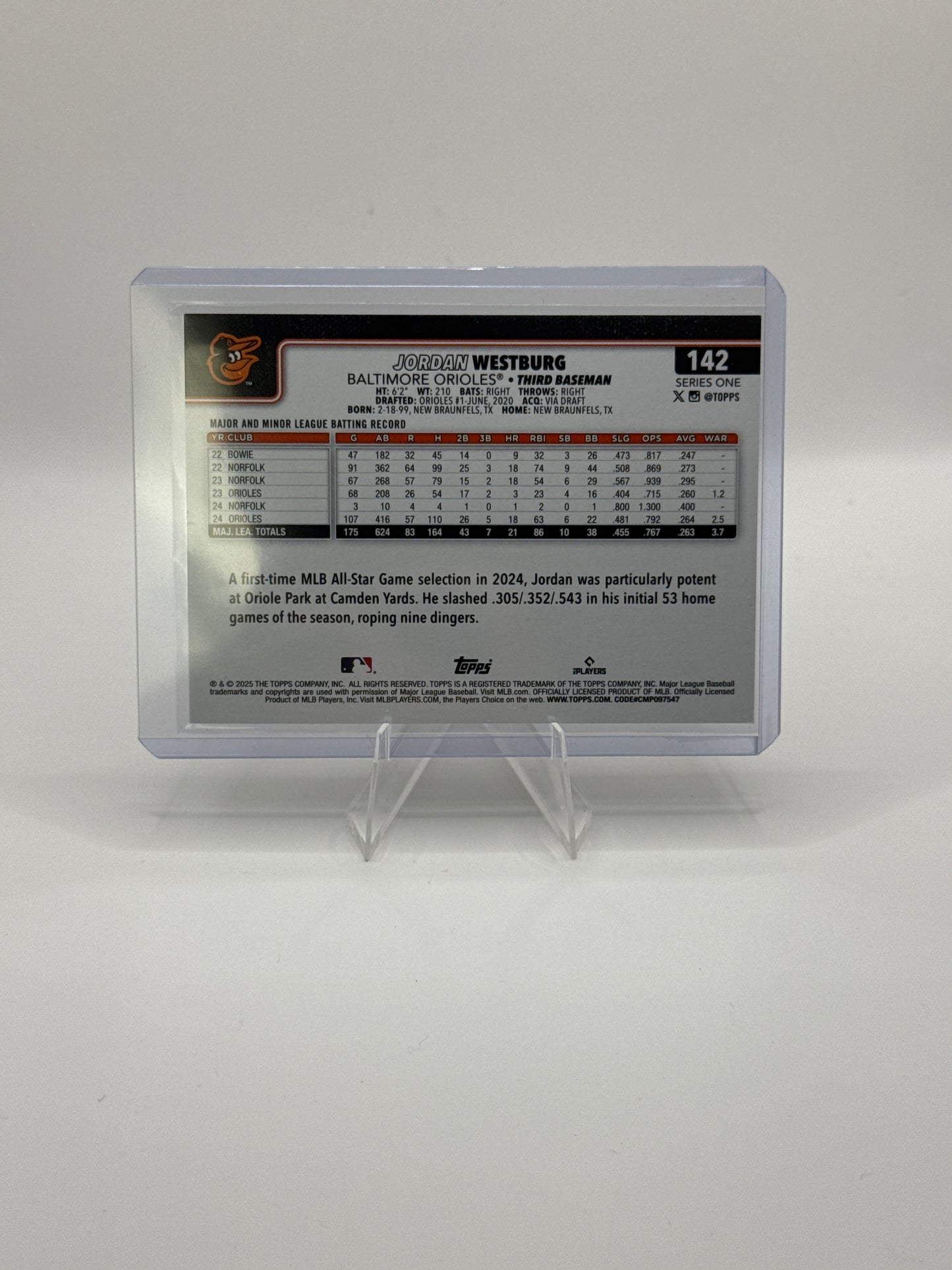 Jordan Westburg #142 Future Stars Confetti