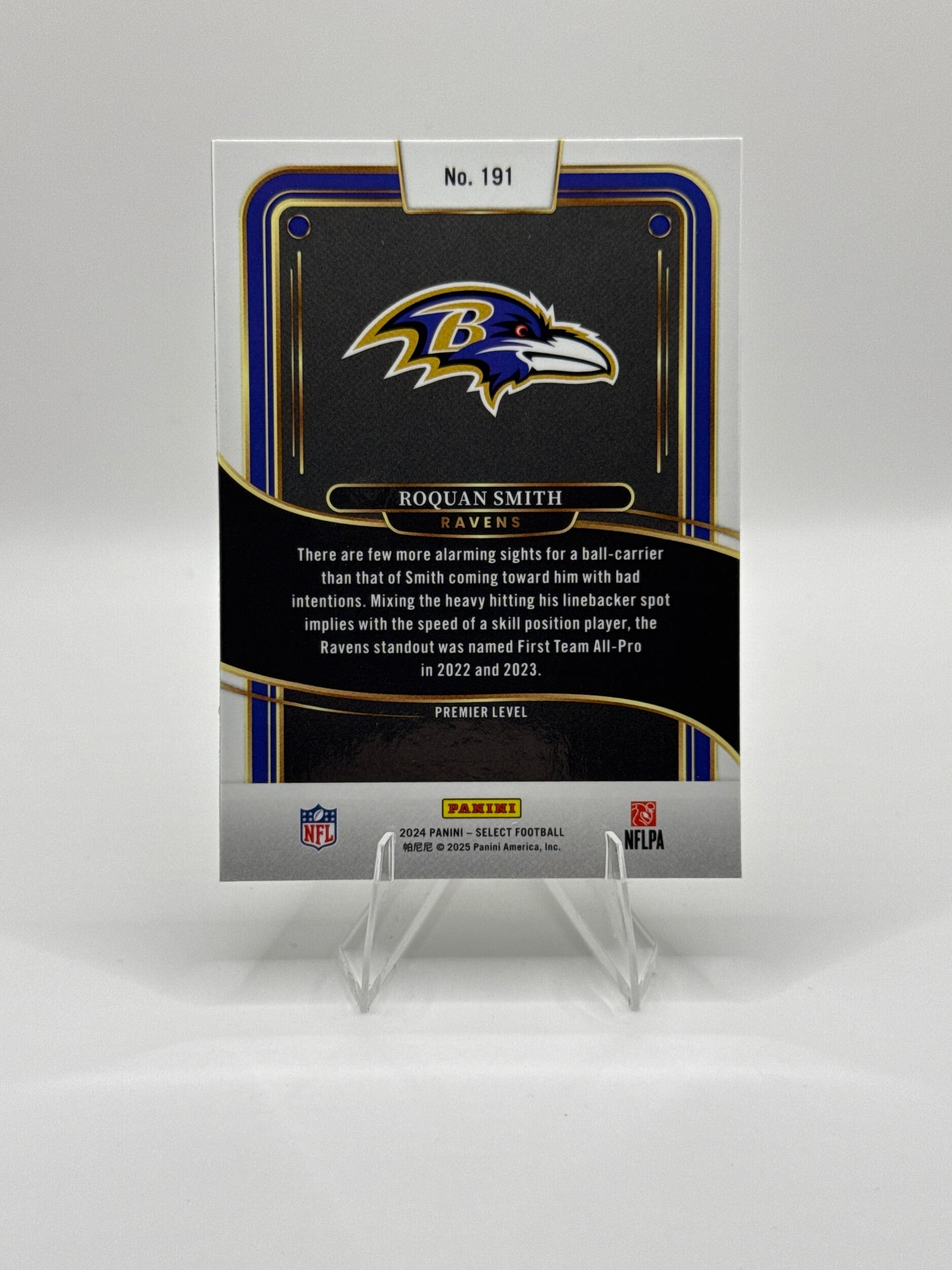 Roquan Smith #191 Premier Level 2024 Panini - Select Football